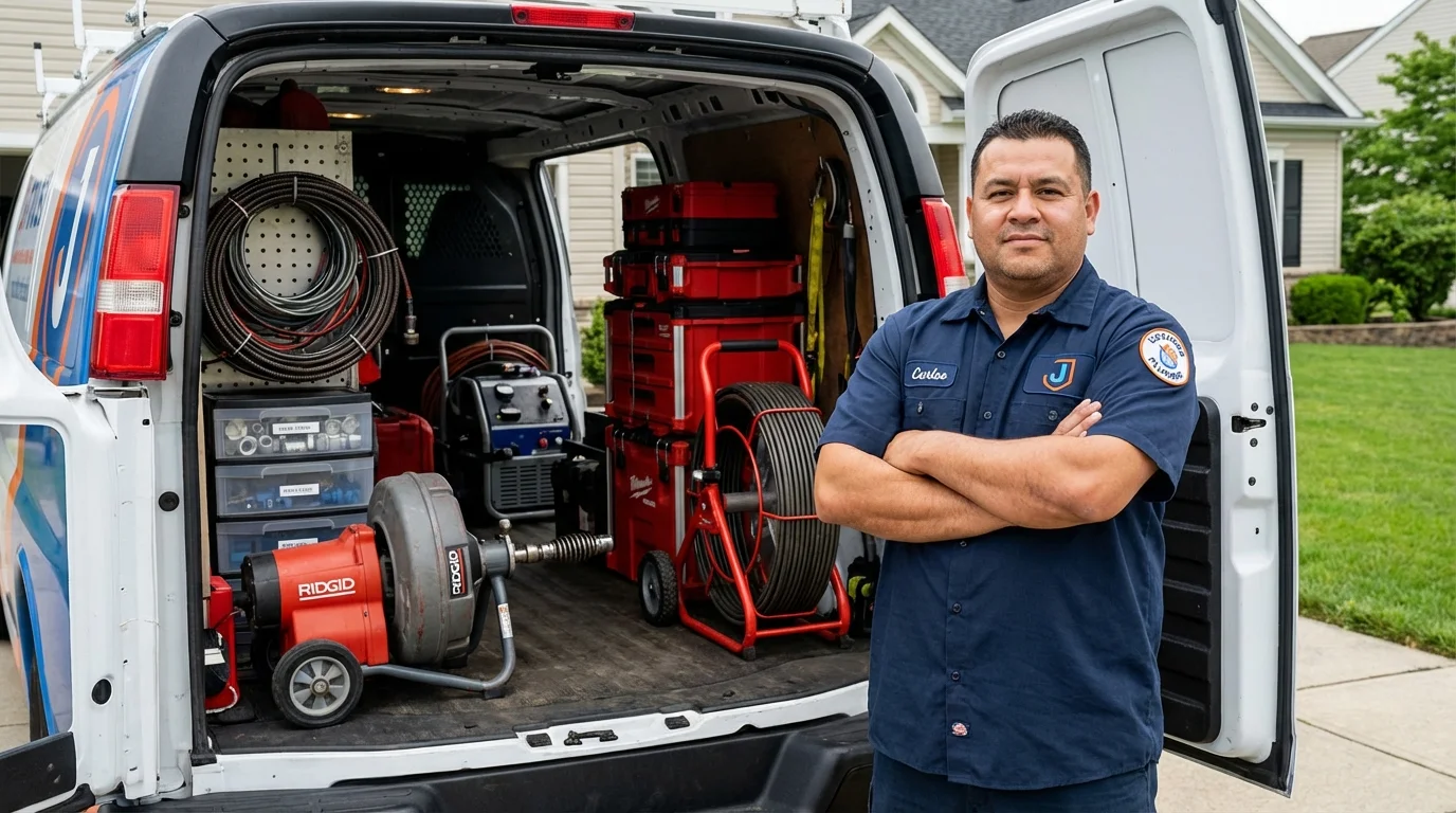 Professional drain cleaning equipment and Johns Plumbing LLC plumber in Apache Junction
